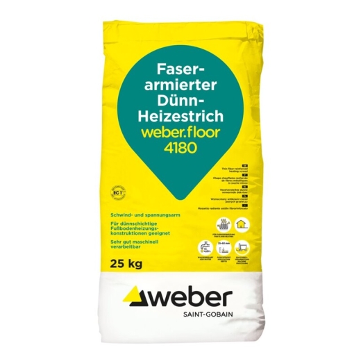 weber.floor 4180 Faserarmierter Dünn-Heizestrich, 25kg Sack