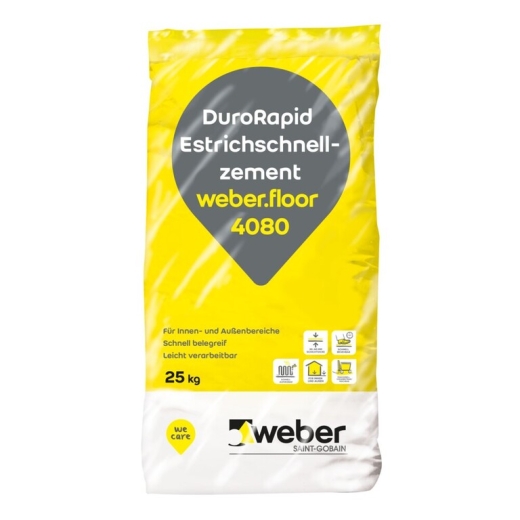 weber.floor 4080 DuroRapid Estrichschnellzement, 25kg Sack