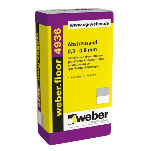 weber.floor 4936 Kristallquarzsand Abstreusand 0,3 - 0,8 mm, 25kg Sack