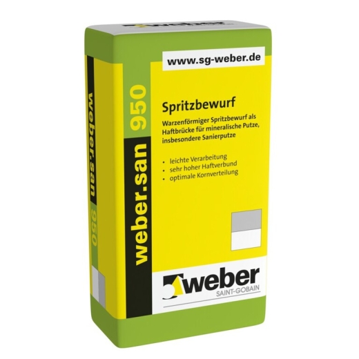 weber.san 950 Spritzbewurf zementgrau, 25kg Sack