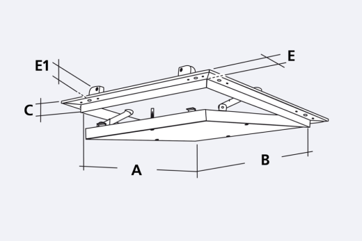 AluNova Revisionsklappe mit 12,5 mm GK-Einlage für Decke Wand Trockenbau - 150x150 mm
