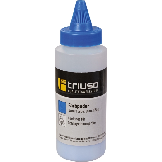 Farbpuder Schlagschnurfarbe für Schlagschnurgeräte 115g, blau FPB100
