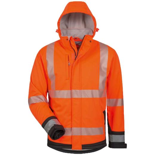 Elysee Wattierte Warnschutz Softshelljacke Gr. 2XL/orange / schwarz