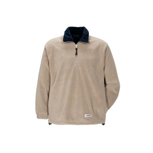 Fleecetroyer Relax Planam camel / marine/Gr. 2XL