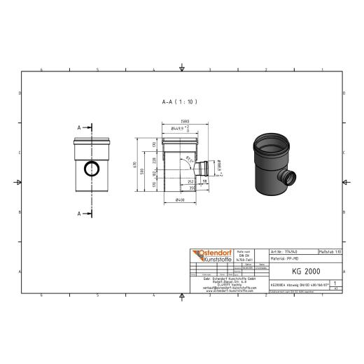 KG2000-EA SN16 Abzweig DN/OD 400/160-87,5