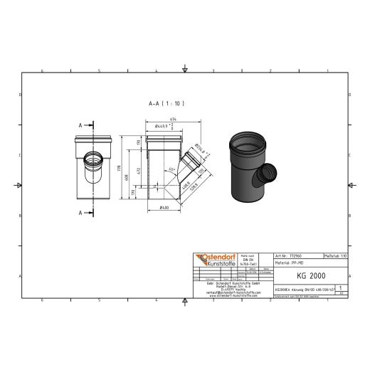 KG2000-EA SN16 Abzweig DN/OD 400/200-45