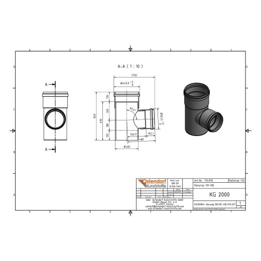 KG2000-EA SN16 Abzweig DN/OD 400/315-87,5