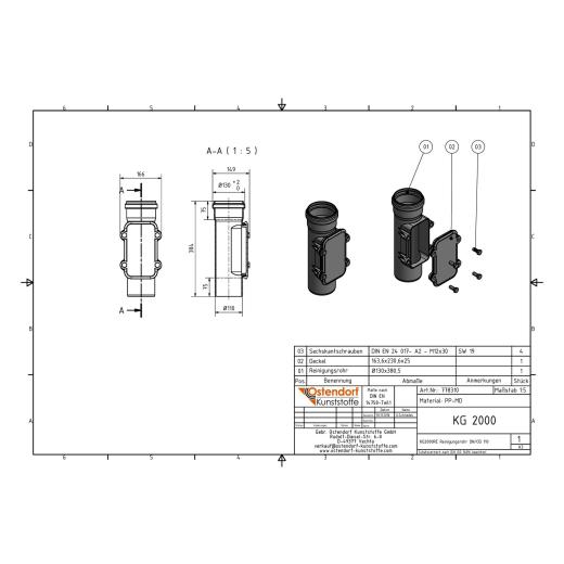 KG2000-RE SN16 Reinigungsrohr DN / OD 110