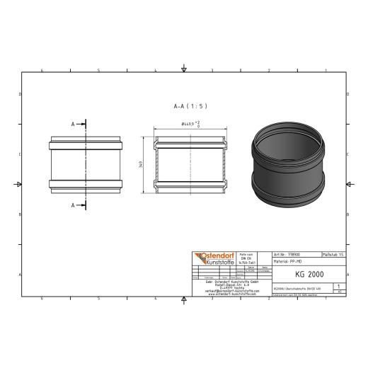 KG2000-U SN16 Überschiebemuffe DN/OD 400
