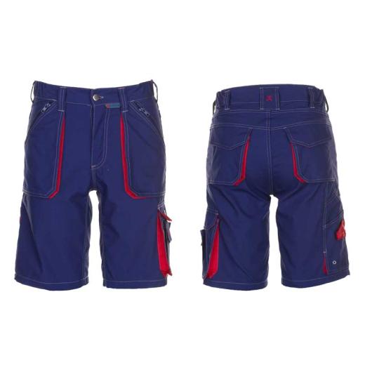 Planam Basalt Herren Shorts marine/rot/Gr. M