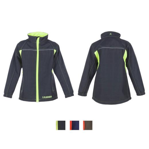 Planam Basalt Neon Kids Softshelljacke