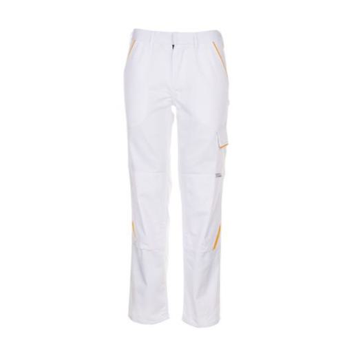 Planam Bundhose Highline reinweiß/reinweiß/gelb / Gr. 40