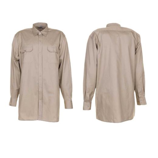 Planam Hemd Langarm khaki/Gr. 37/38