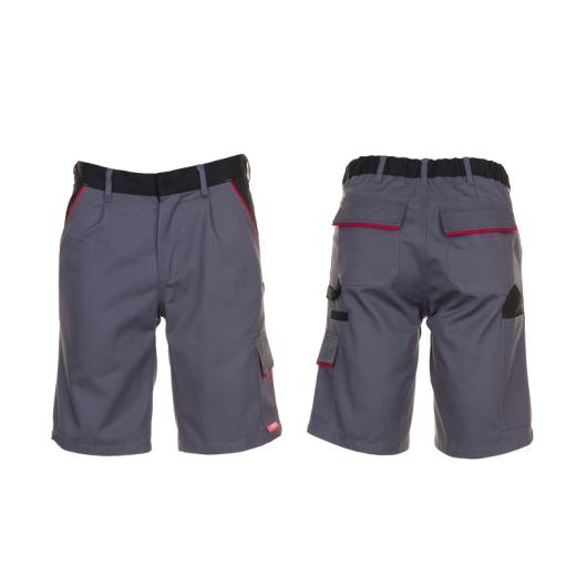 Planam Highline Herren Shorts schiefer/schwarz/rot/Gr. M