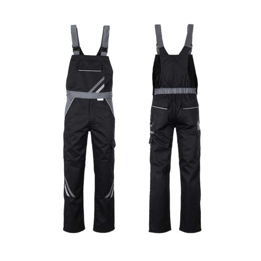 Planam Highline Latzhose schwarz/schiefer/zink/Gr. 27