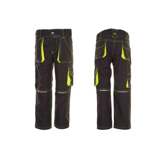 Planam Basalt Neon Kids Bundhose anthrazit/gelb/Gr. 110/116