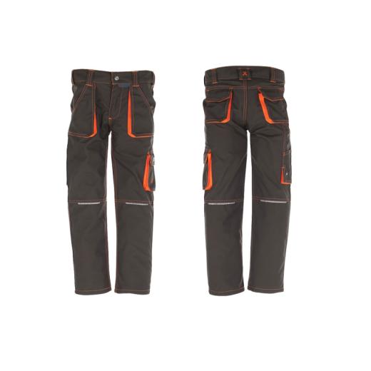 Planam Basalt Neon Kids Bundhose oliv/orange/Gr. 146/152