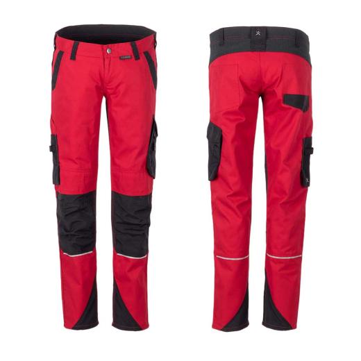 Planam Norit Damen Bundhose Gr. 34/rot / schwarz