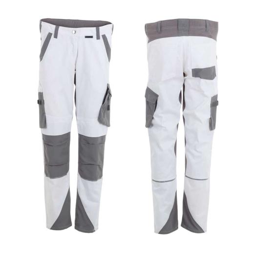 Planam Norit Damen Bundhose Gr. 34 / weiss / zink