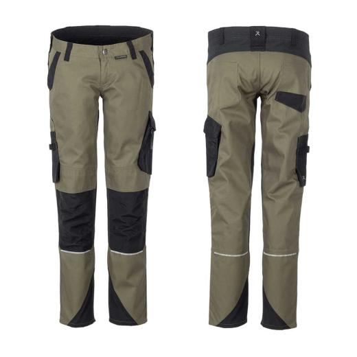 Planam Norit Damen Bundhose Gr. 38 / oliv / schwarz