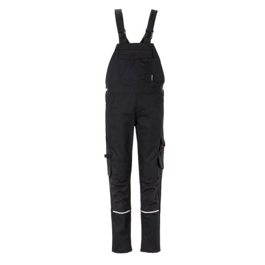 Planam Norit Damen Latzhose schwarz / schwarz/Gr. 34