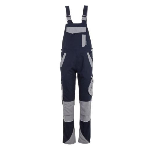 Planam Norit Damen Latzhose schwarzblau / zink/Gr. 34