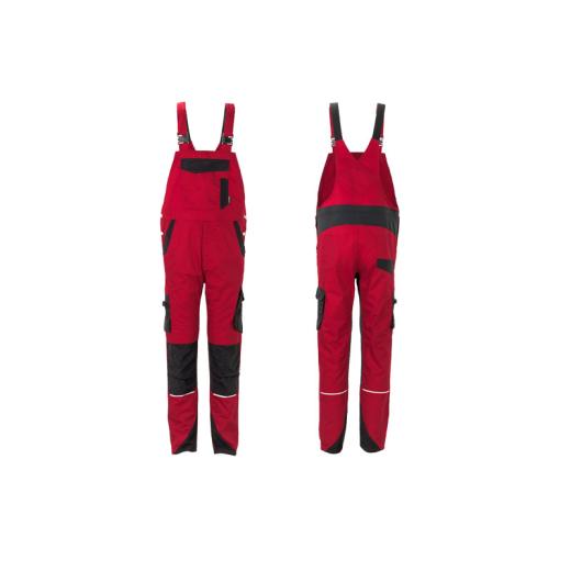 Planam Norit Herren Latzhose rot/schwarz/Gr. 110