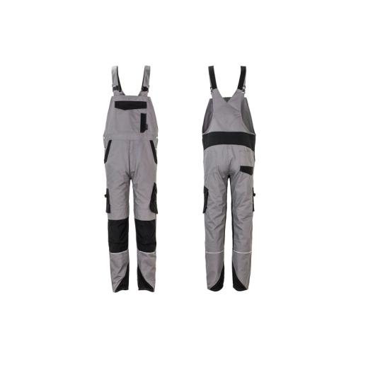 Planam Norit Herren Latzhose zink/schwarz/Gr. 27