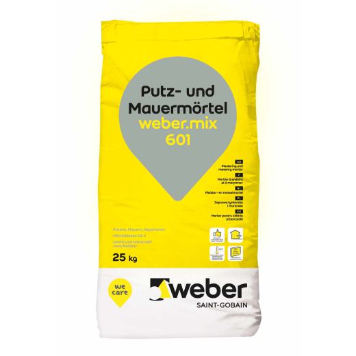 weber.mix 601 naturgrau, 25 kg/Sack, Putz- und Mauermörtel