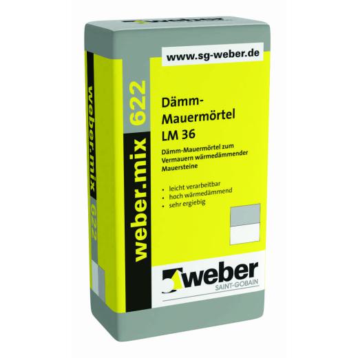 weber.mix 622, 20 kg/Sack, Dämm-Mauermörtel LM 36