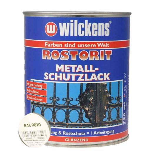 WILCKENS Rostorit Metall-Schutzlack reinweiß RAL 9010