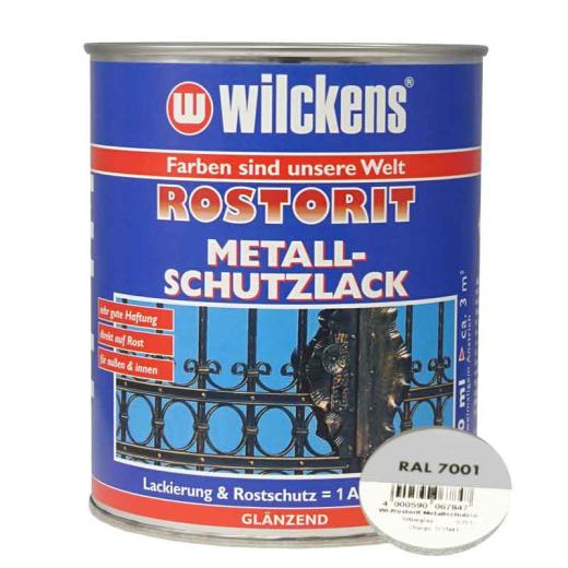 WILCKENS Rostorit Metall-Schutzlack silbergrau RAL 7001