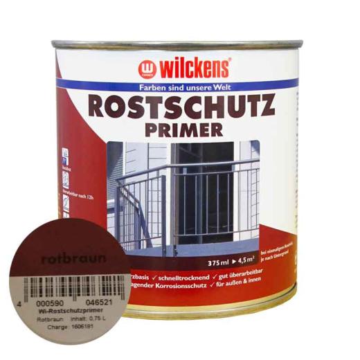 WILCKENS Rostschutz-Primer, hoher Rostschutz rotbraun\10 Liter