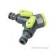 2-Wege-Wasserhahn-Verteiler 3/4 Zoll BSP auf 1/2 Zoll, Silverline