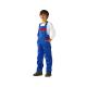Planam BW 290 Kids Latzhose kornblau/mittelrot/Gr. 86/92