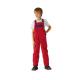 Planam BW 290 Kids Latzhose mittelrot/kornblau/Gr. 134/140