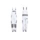 Planam Norit Herren Latzhose weiss/zink/Gr. 29