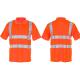 Planam Warnschutz Poloshirt uni / orange/Gr. S