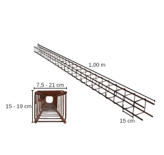Bewehrungskorb, Länge 1,00 m