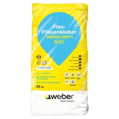 weber.xerm 840 Flex-Fliesenkleber BlueComfort naturgrau, 25kg Sack