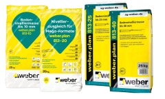 weber.plan 813 Bodenausgleichsmasse / Nivelliermasse (Schichtdicke 10-40 mm wählbar)