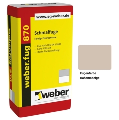 weber.fug 870 Farbige Feinfugmasse für Schmalfugen - 3x5kg bahamabeige