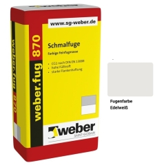 weber.fug 870 Farbige Feinfugmasse für Schmalfugen - 3x5kg edelweiß