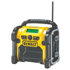 DeWALT DCR020-QW Akku- und Netz-Kompakt-Radio mit DAB+ für 10,8 - 18 Volt XR Li-Ion Akkus